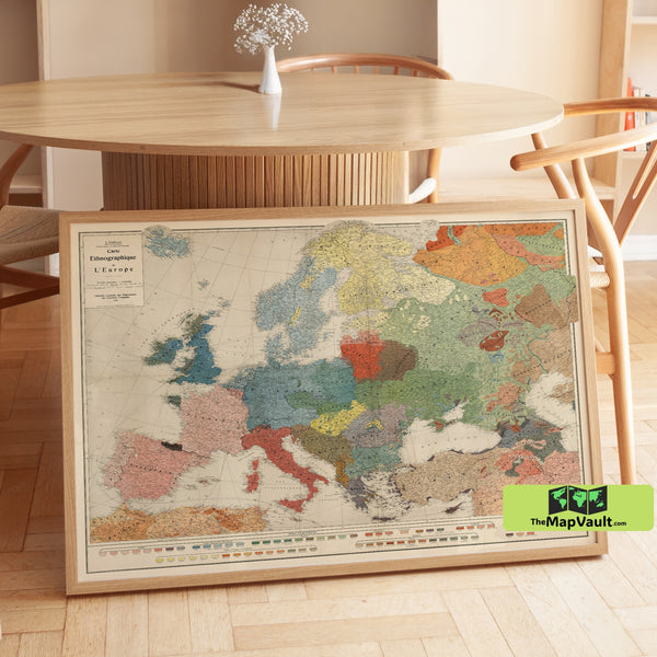 Swiss Ethnographic Map of Europe (1918) | WWI Historical Cartography