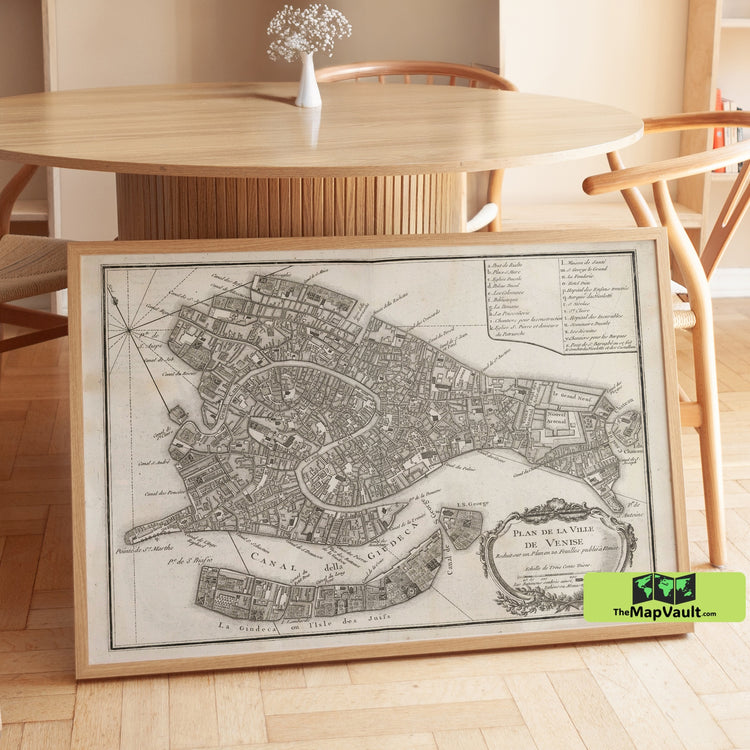 Vintage Map of Venice - Archival Reproduction of La Serenissima