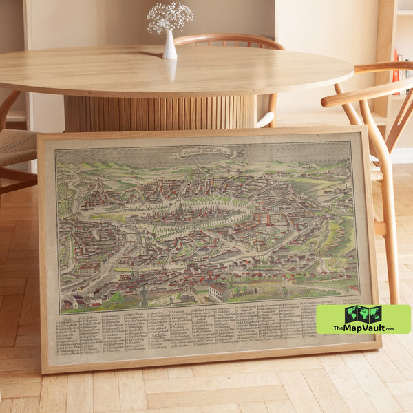 Vienna City Map Print - 19th-Century Cartography - Vintage Urban Plan of Vienna, Austria with Streets, Landmarks & River Layout