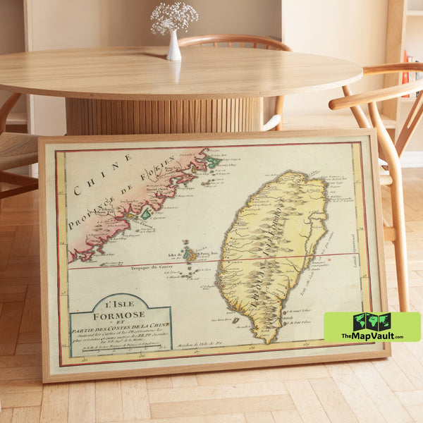 Taiwan 1763 Old Map Poster – Historic Formosa Print for East Asia Heritage Buffs