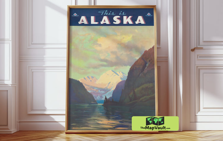 Alaska 1940 - ‘This is Alaska’ Vintage Travel Poster - Serene Alaskan Wilderness Print