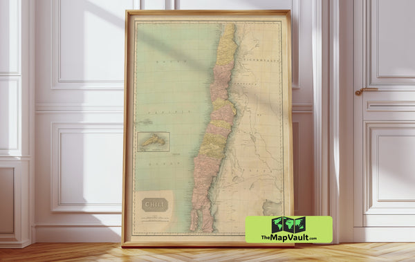1908 Chile Map Print – Vintage South American Cartography Artwork for Inspired Travel Lovers